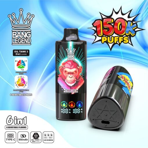 Bang Legend 150000 Puffs 6 in 1 Flavors – 究極の6合1使い切り電子タバコ体験 - Image 11