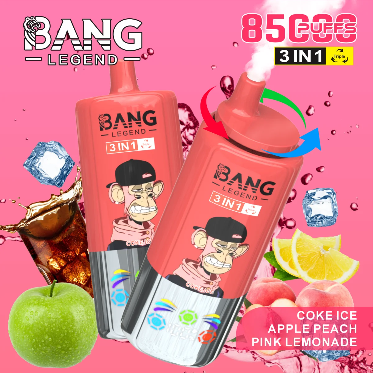 Bang Legend 85000 Puffs 3 in 1 – あなたのVaping体験を進化させる革新的なデバイス - Image 4