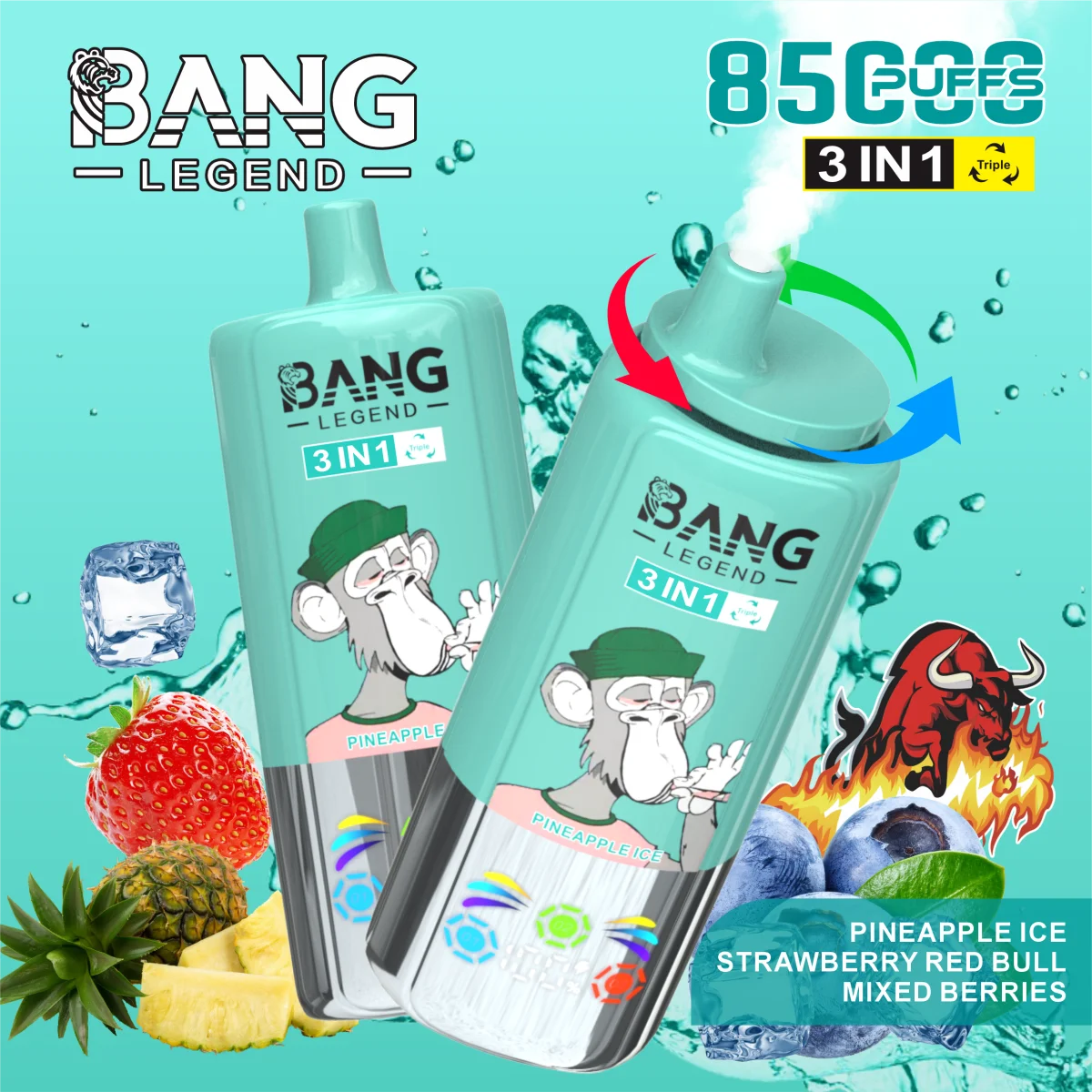 Bang Legend 85000 Puffs 3 in 1 – あなたのVaping体験を進化させる革新的なデバイス - Image 2