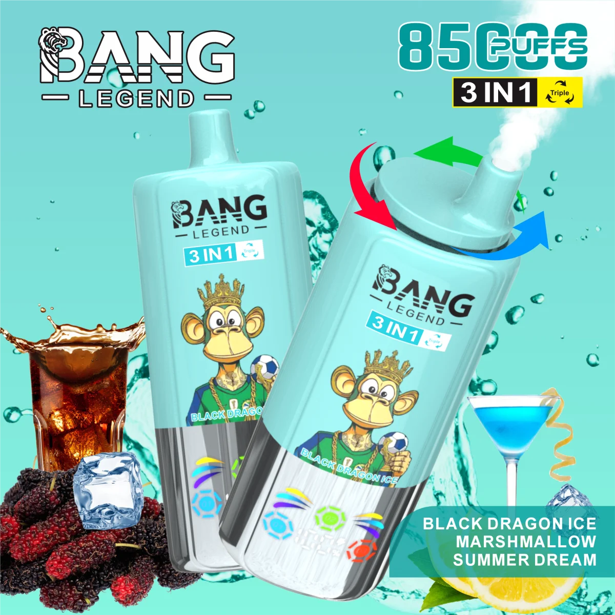 Bang Legend 85000 Puffs 3 in 1 – あなたのVaping体験を進化させる革新的なデバイス - Image 8