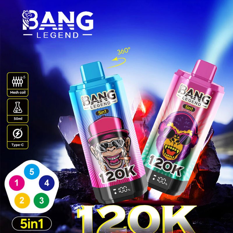 Bang Legend 120K Puffs 5 in 1 | 5つの味を1台で 12万回吸引 大容量VAPE