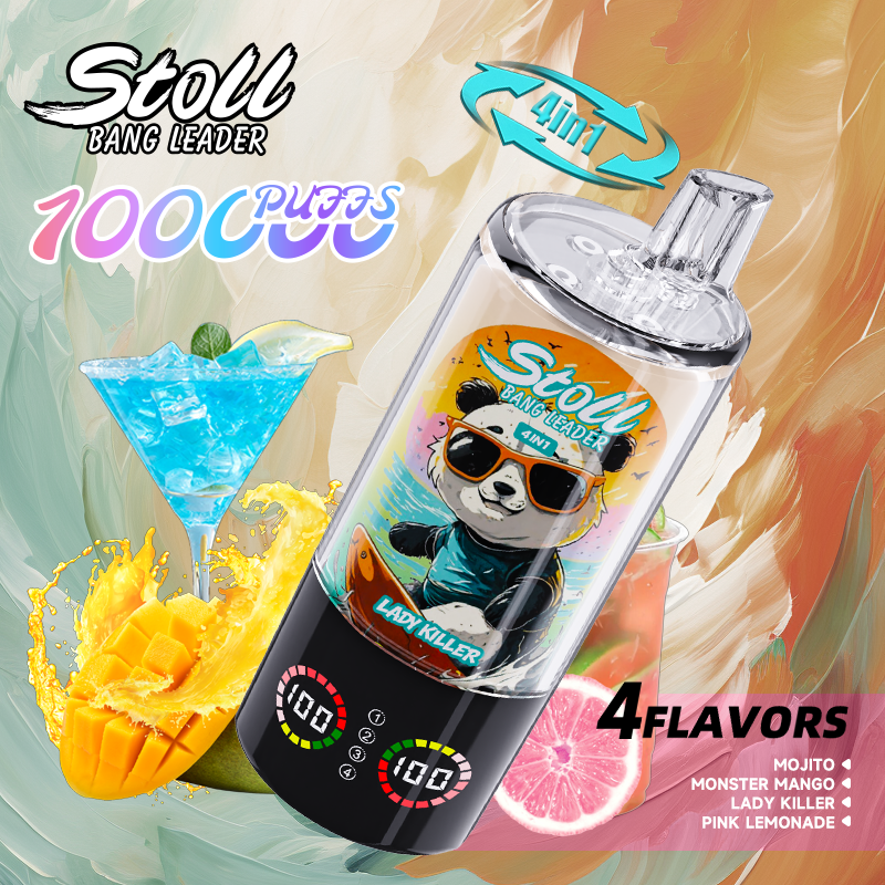 Bang Leader Stoll 100K Puffs 4 in 1 Flavors | 最大100,000パフ搭載ディスポーザブルベイプ - Image 2