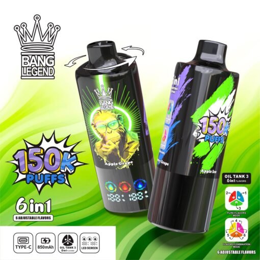 Bang Legend 150000 Puffs 6 in 1 Flavors – 究極の6合1使い切り電子タバコ体験 - Image 8