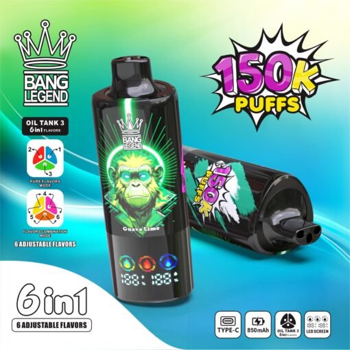 Bang Legend 150000 Puffs 6 in 1 Flavors – 究極の6合1使い切り電子タバコ体験 - Image 13