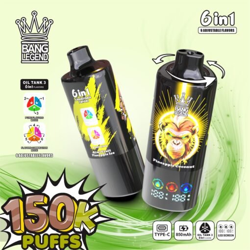 Bang Legend 150000 Puffs 6 in 1 Flavors – 究極の6合1使い切り電子タバコ体験 - Image 3